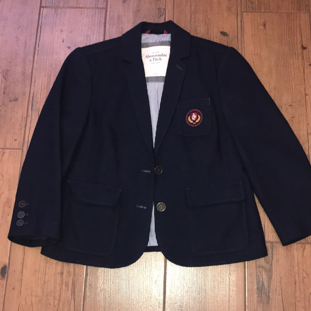A&F Large Wool Navy Blazer